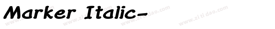 Marker Italic字体转换